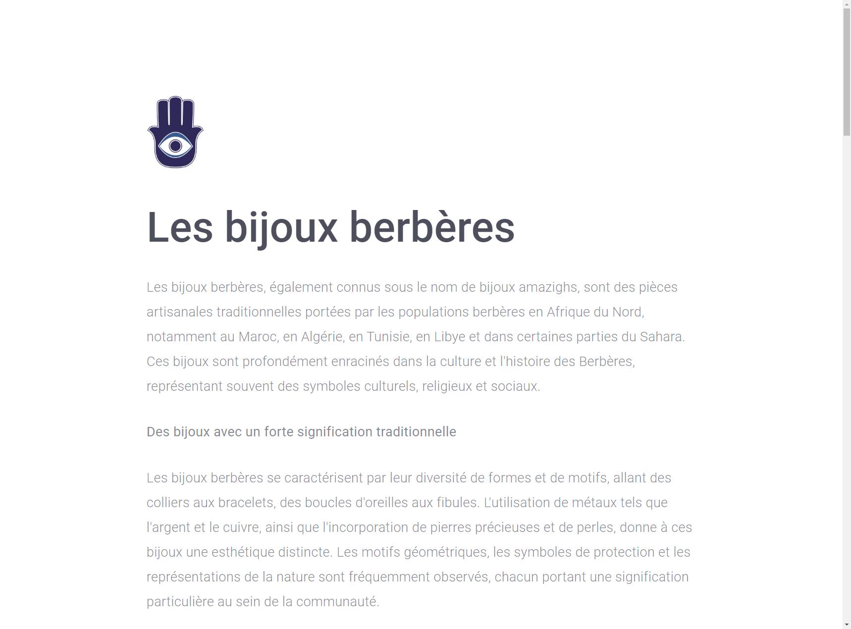 Les bijoux berbères